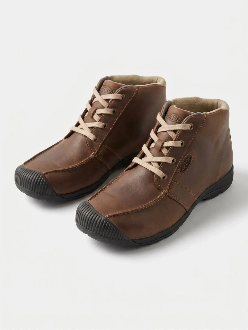 KEEN Brown Leather Chukka Boots with Tan Laces size 9.5